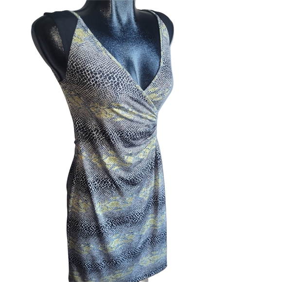Nicole Benisti Snake Print Sleeveless Wrap Dress S - Picture 2 of 6
